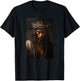 Vintage Jesus Christ Wearing Crown Of Thorns In Prayer T-Shirt - T-Shirt | Black
