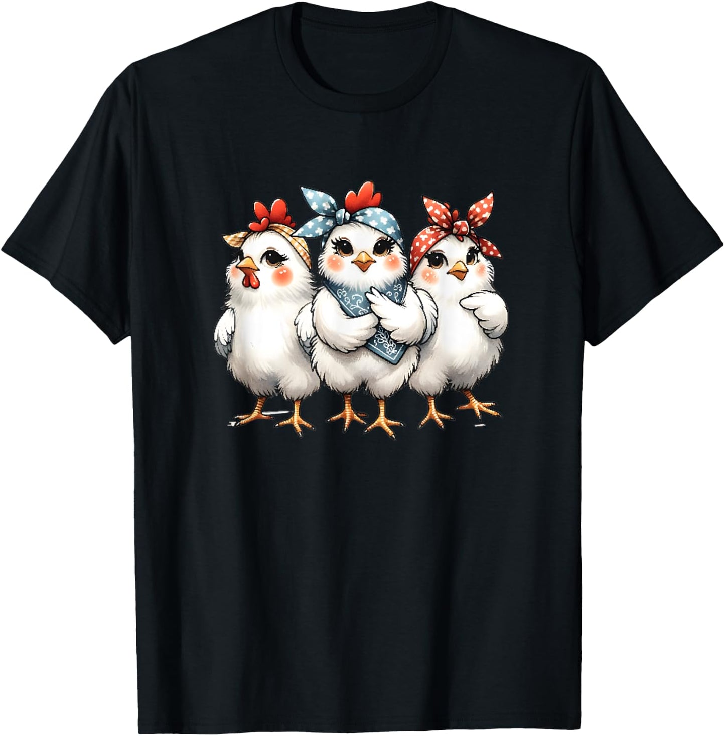 Chicks With Bandanas For Kids Girls Women T-Shirt - T-Shirt | Black