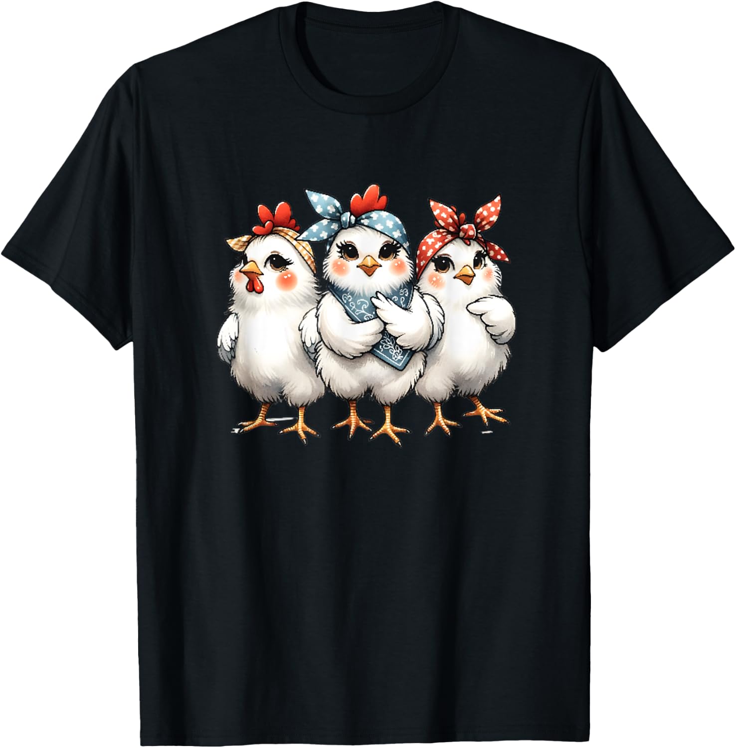 Chicks With Bandanas For Kids Girls Women T-Shirt - T-Shirt | Black
