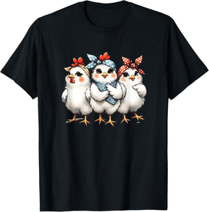 Chicks With Bandanas For Kids Girls Women T-Shirt - T-Shirt | Black