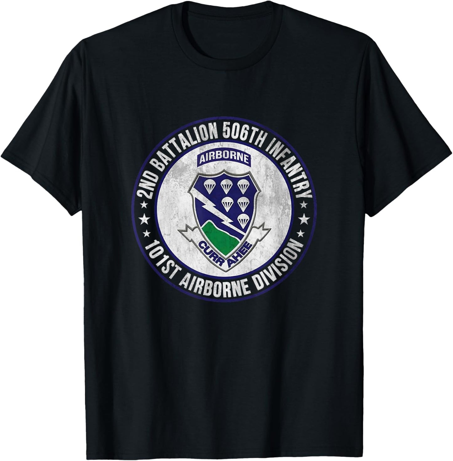 2nd Battalion 506th Infantry 101st Airborne Division Veteran T-Shirt - T-Shirt | Black