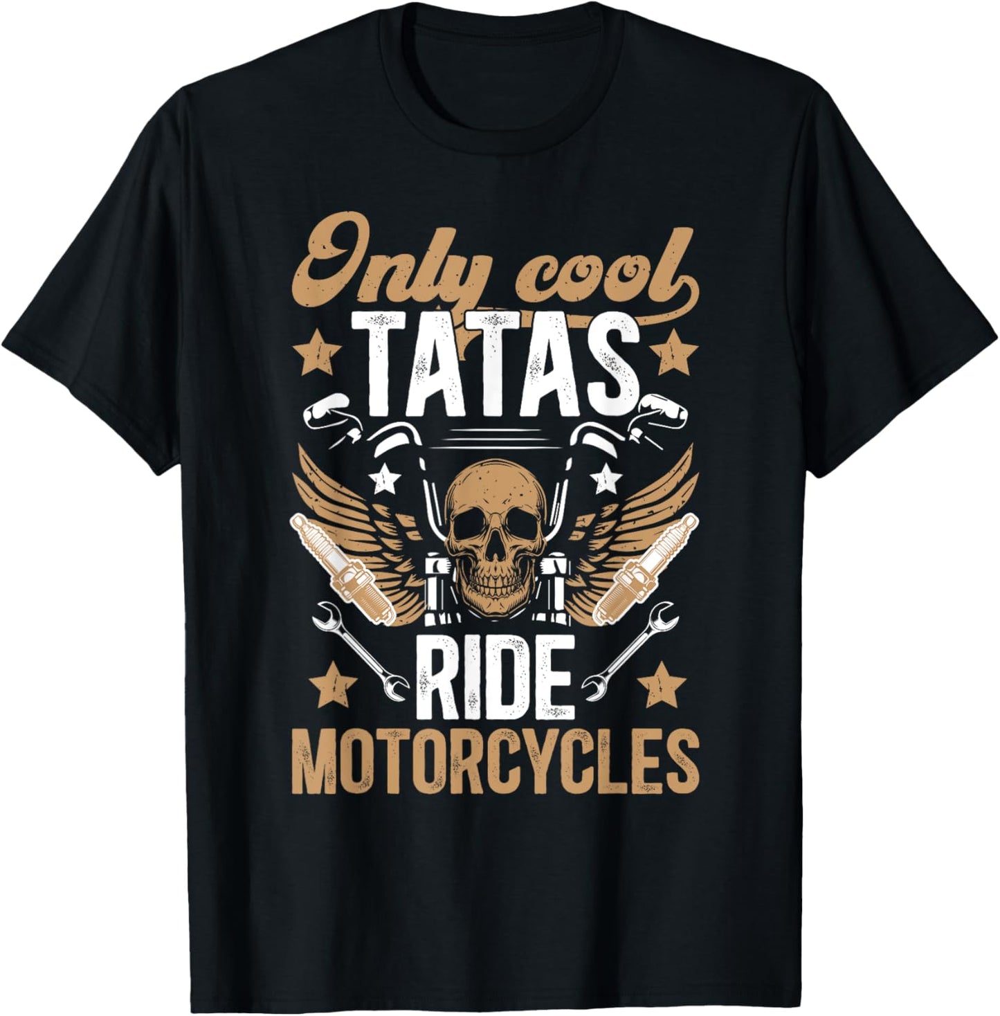 Cool Tatas Ride Motorcycle Rider Tata Biker Tata T-Shirt - T-Shirt | Black