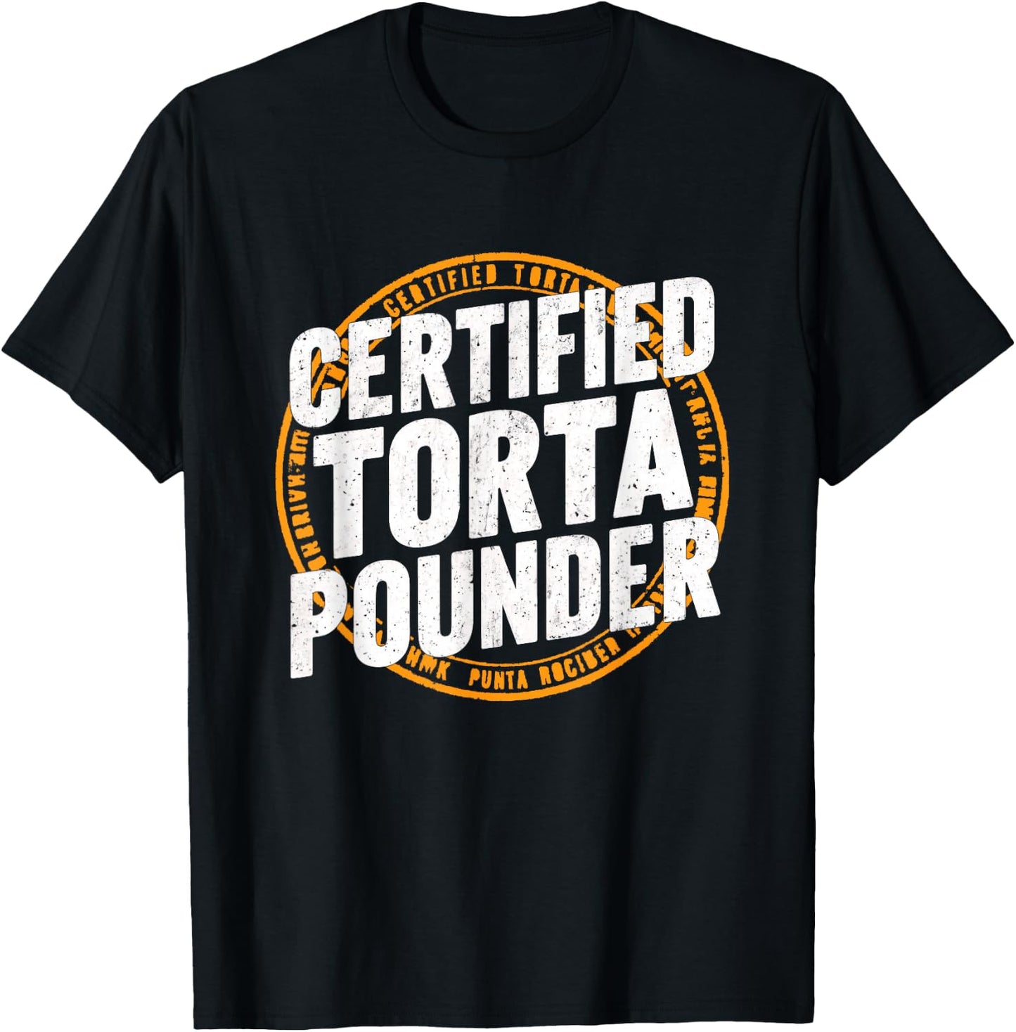 Certified Torta Pounder Cool Stamp Look Design T-Shirt - T-Shirt | Black