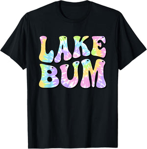 Lake Bum Summer Fishing Boating Sailing Boat Women Girl Kids T-Shirt - T-Shirt | Black
