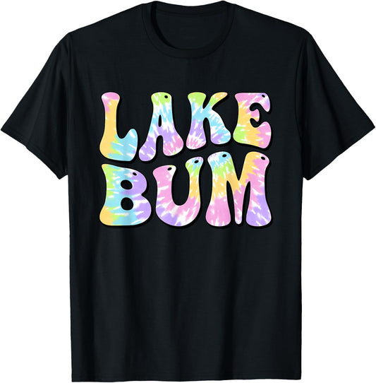 Lake Bum Summer Fishing Boating Sailing Boat Women Girl Kids T-Shirt - T-Shirt | Black
