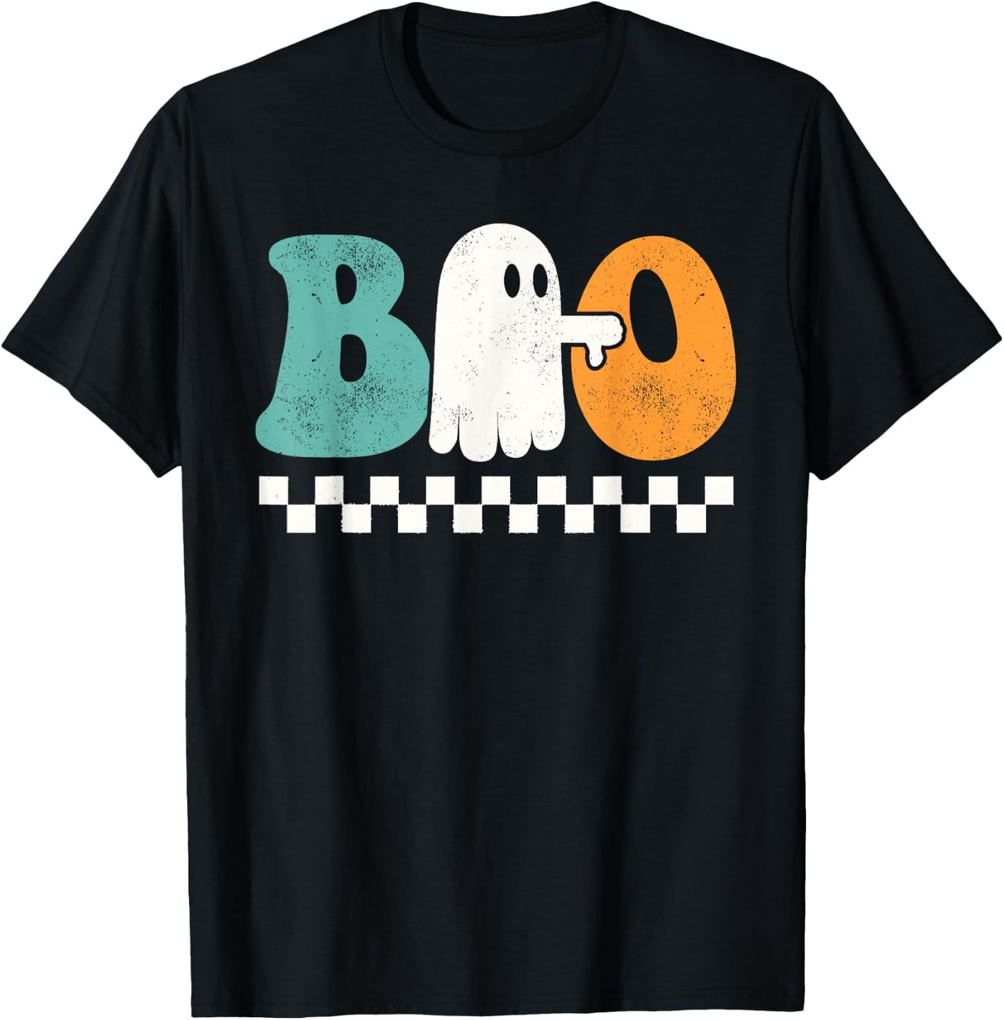 Funny Thumbs Down Boo Ghost Halloween Groovy Women T-Shirt - T-Shirt | Black