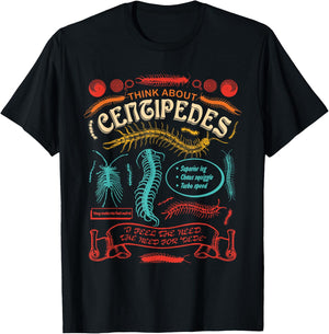 THINK ABOUT CENTIPEDES Superior leg Chaos squiggle Turbo T-Shirt - T-Shirt | Black