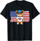 America US Flag Teddy Bear Patriot T-Shirt - T-Shirt | Black