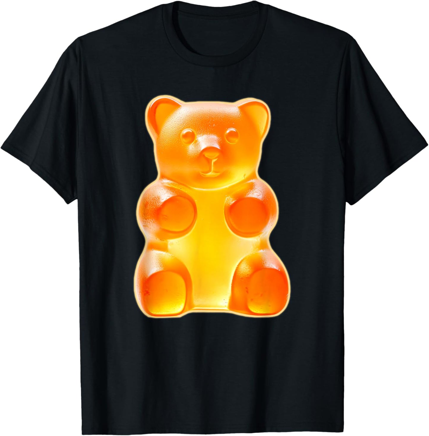 Orange Gummy Bear T-Shirt - T-Shirt | Black