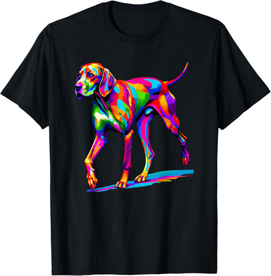 Colourful Pop Art English Pointer T-Shirt - T-Shirt | Black