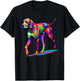 Colourful Pop Art English Pointer T-Shirt - T-Shirt | Black