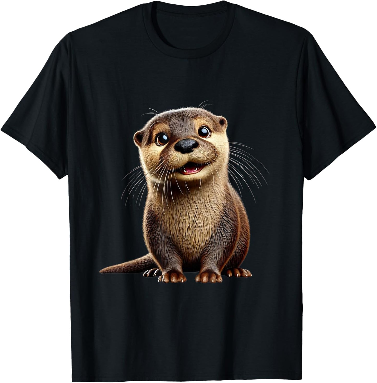 Adorable Otter T-Shirt - T-Shirt | Black