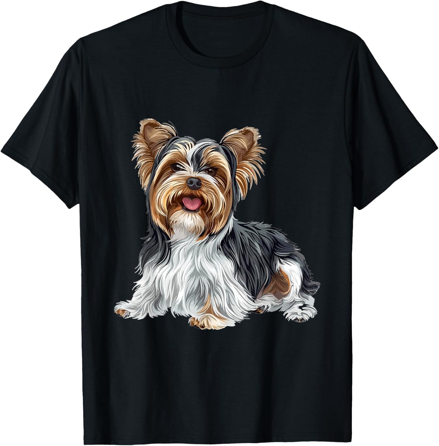 Biewer Terrier Dog Breed Graphic T-Shirt - T-Shirt | Black