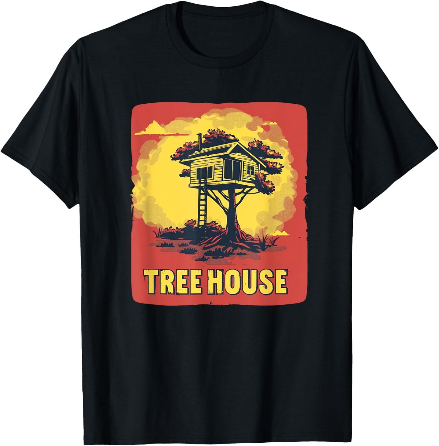 Happy Treehouse Outfit for Boys and Girls T-Shirt - T-Shirt | Black