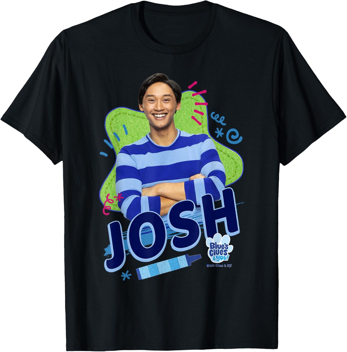 Blue's Clues & You Josh Portrait T-Shirt - T-Shirt | Black