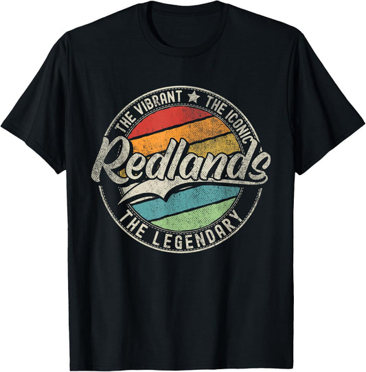 Redlands CA | California | Vintage Distressed T-Shirt - T-Shirt | Black