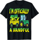 I'm Officially a Handful Birthday 5th Grandfather's tractor T-Shirt - T-Shirt | Black