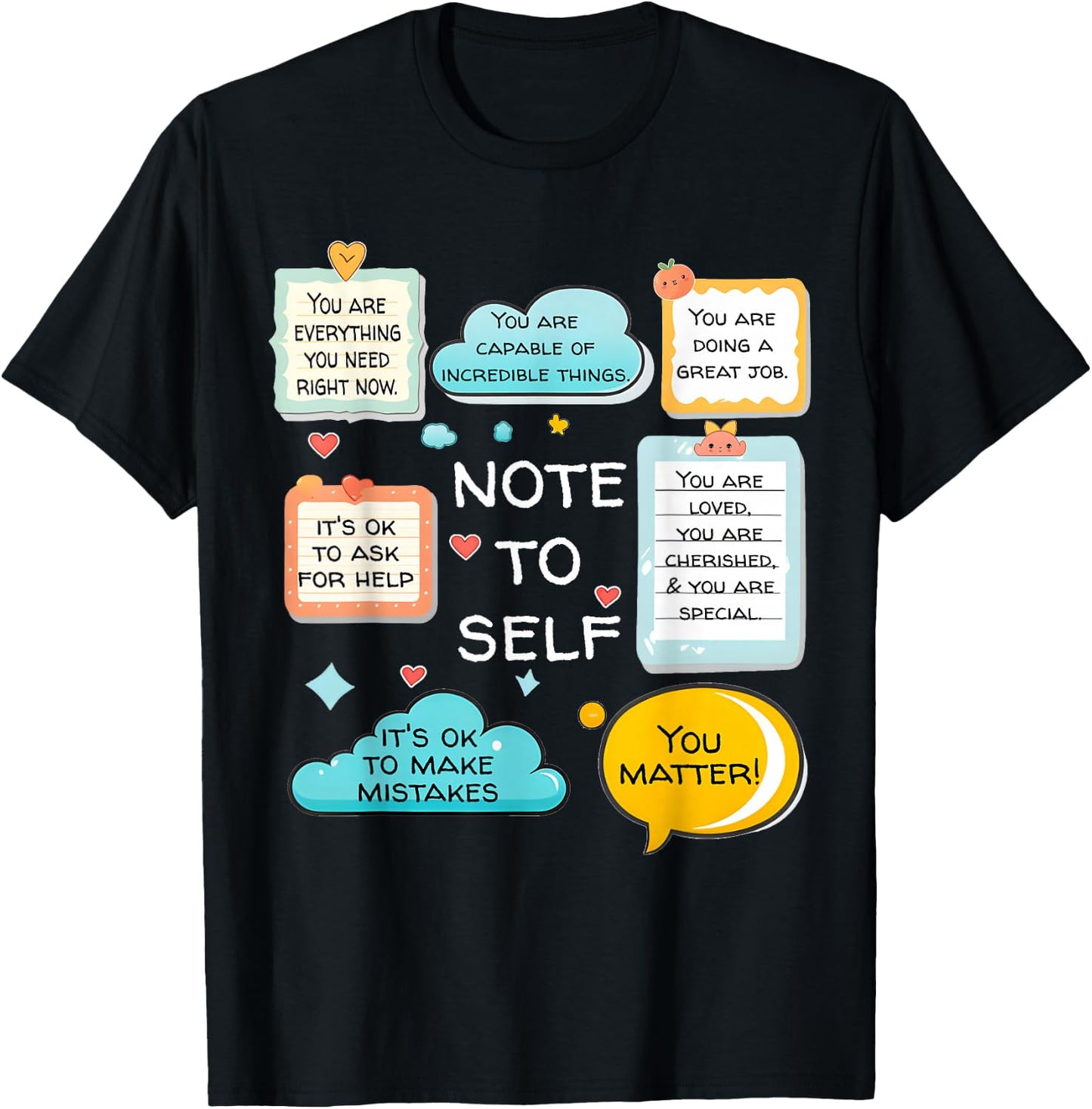 Counselor Note To Self Mental Health School Psychologist T-Shirt - T-Shirt | Black
