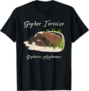 Gopher Tortoise Gopherus polyphemus Wildlife T-Shirt - T-Shirt | Black