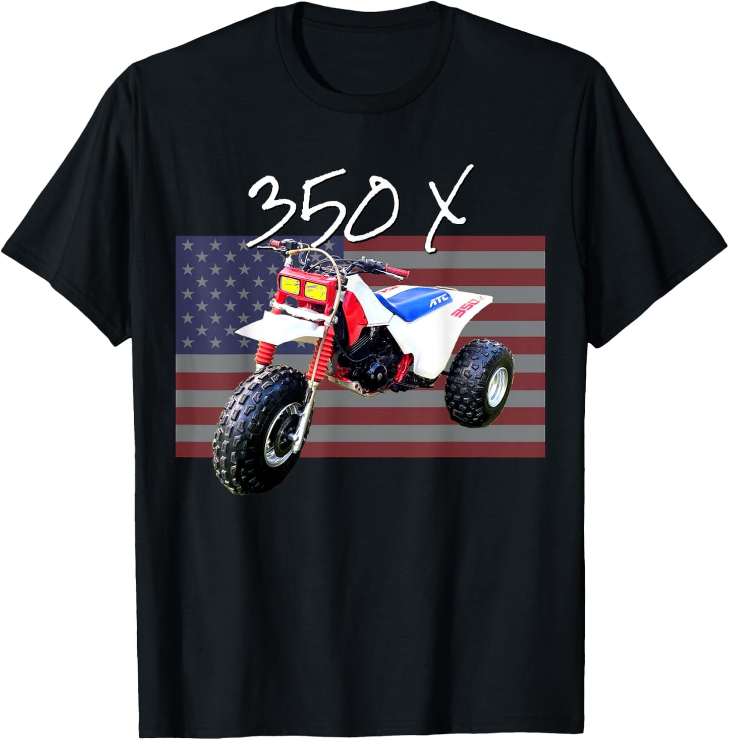 350X Three Wheeler, Retro Three Wheeler, 2 Stroke T-Shirt - T-Shirt | Black