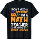 I'm A Math Teacher My Job Title Is Scary Enough Halloween T-Shirt - T-Shirt | Black