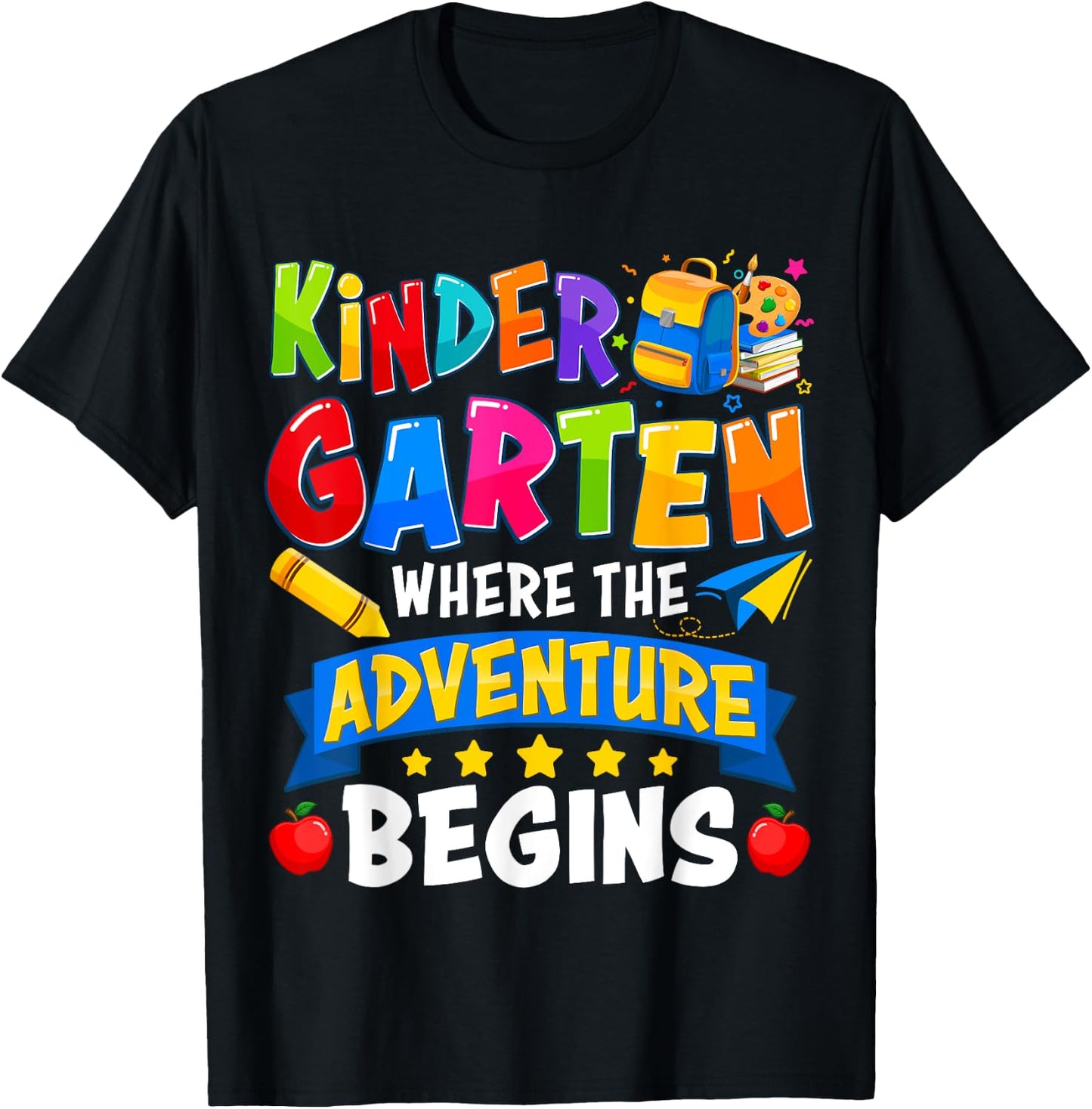 Back To School Kindergarten Teacher Women Kids T-Shirt - T-Shirt | Black