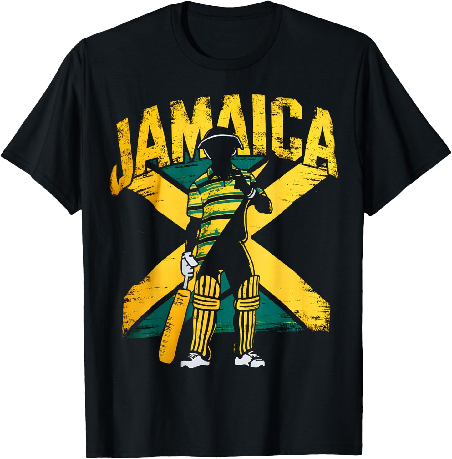 Jamaica Cricket T-Shirt - T-Shirt | Black