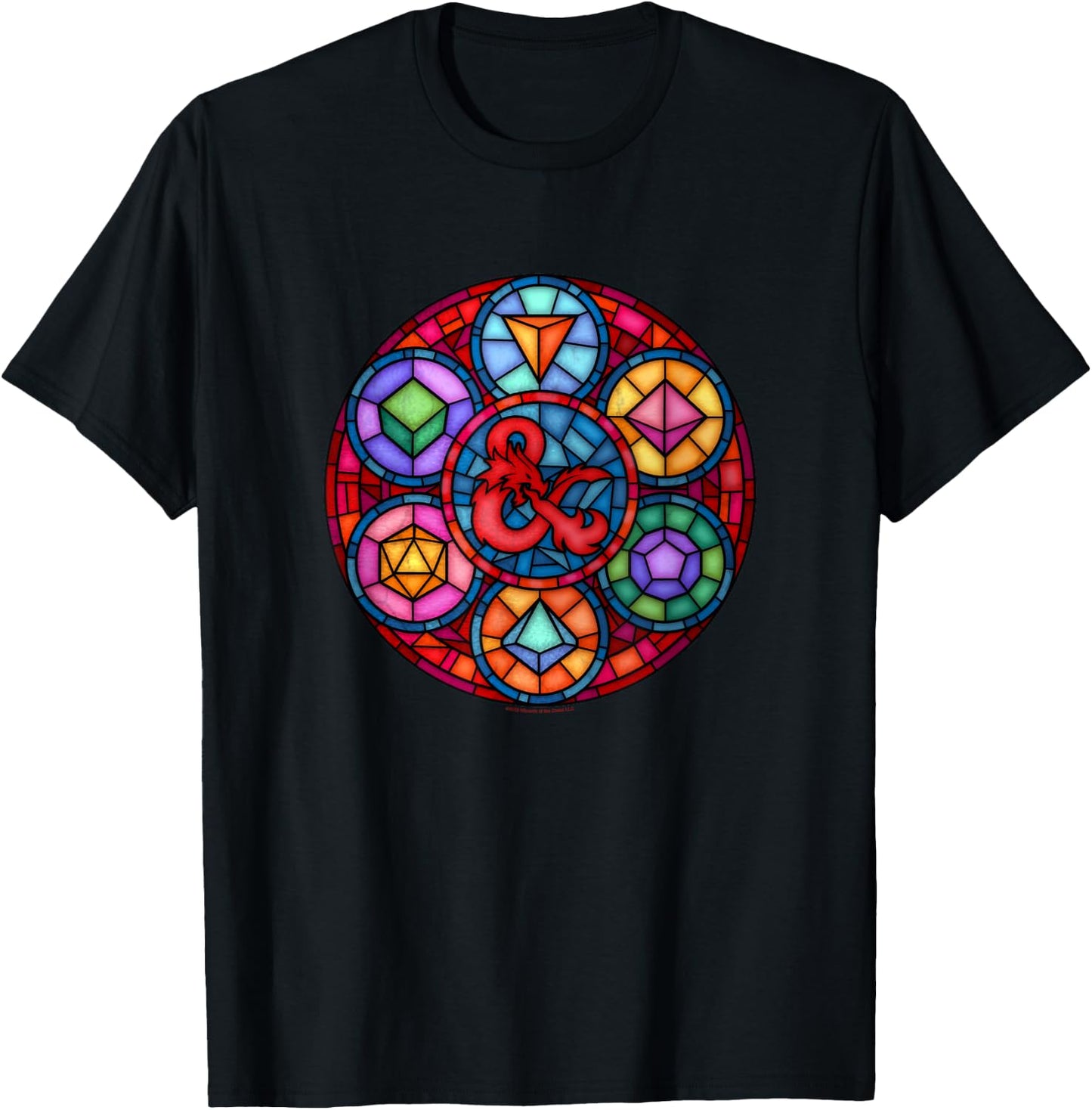 Dungeons & Dragons Stained Glass Elemental Logo T-Shirt - T-Shirt | Black