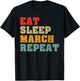 Eat Sleep March Repeat Band Camp T-Shirt - T-Shirt | Black