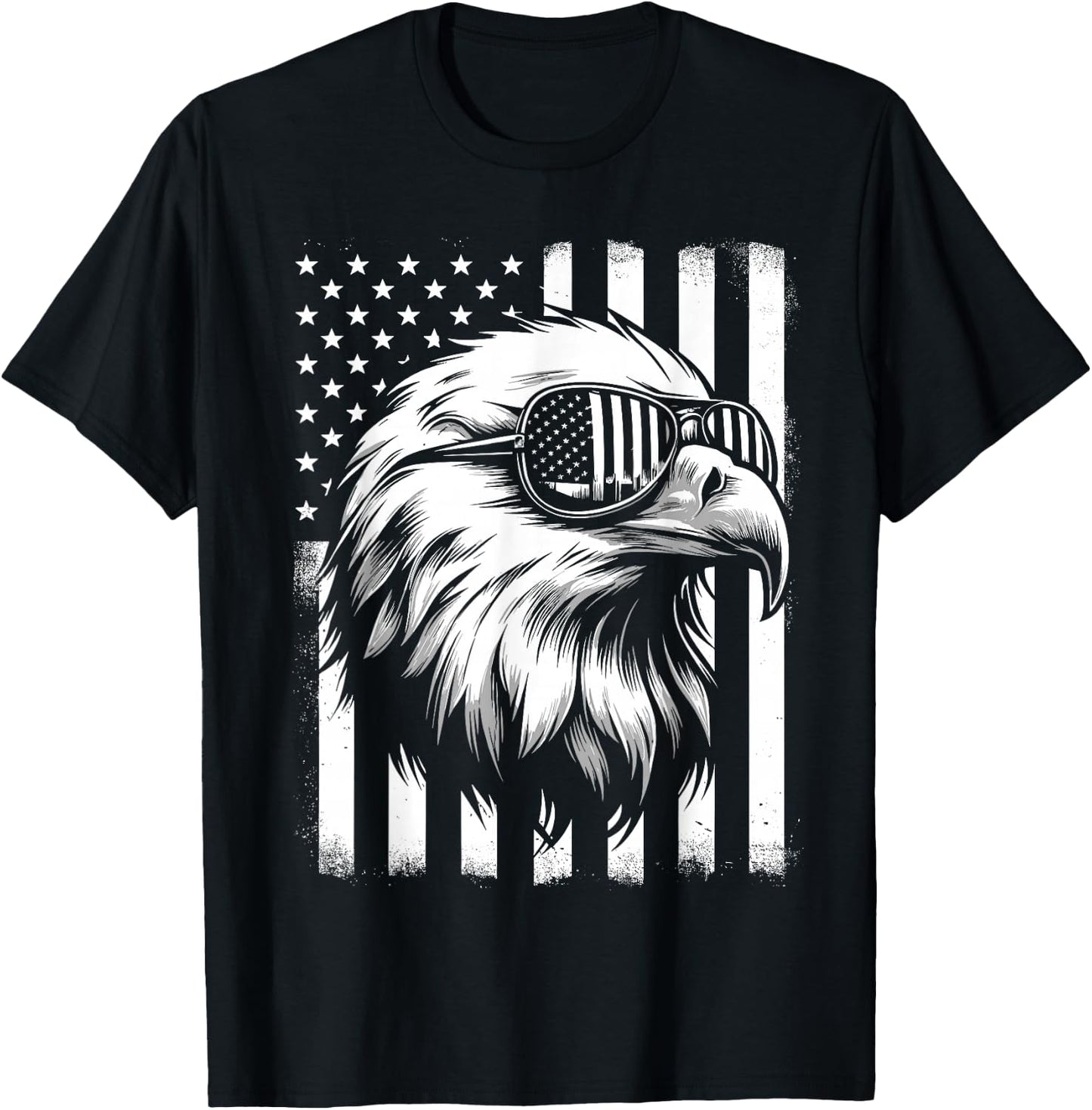 Independence Day Bald Eagle 4th of July Patriotic T-Shirt - T-Shirt | Black