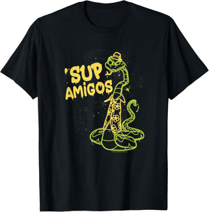 The Bad Guys Mr. Snake 'Sup Amigos Paint Drip T-Shirt - T-Shirt | Black