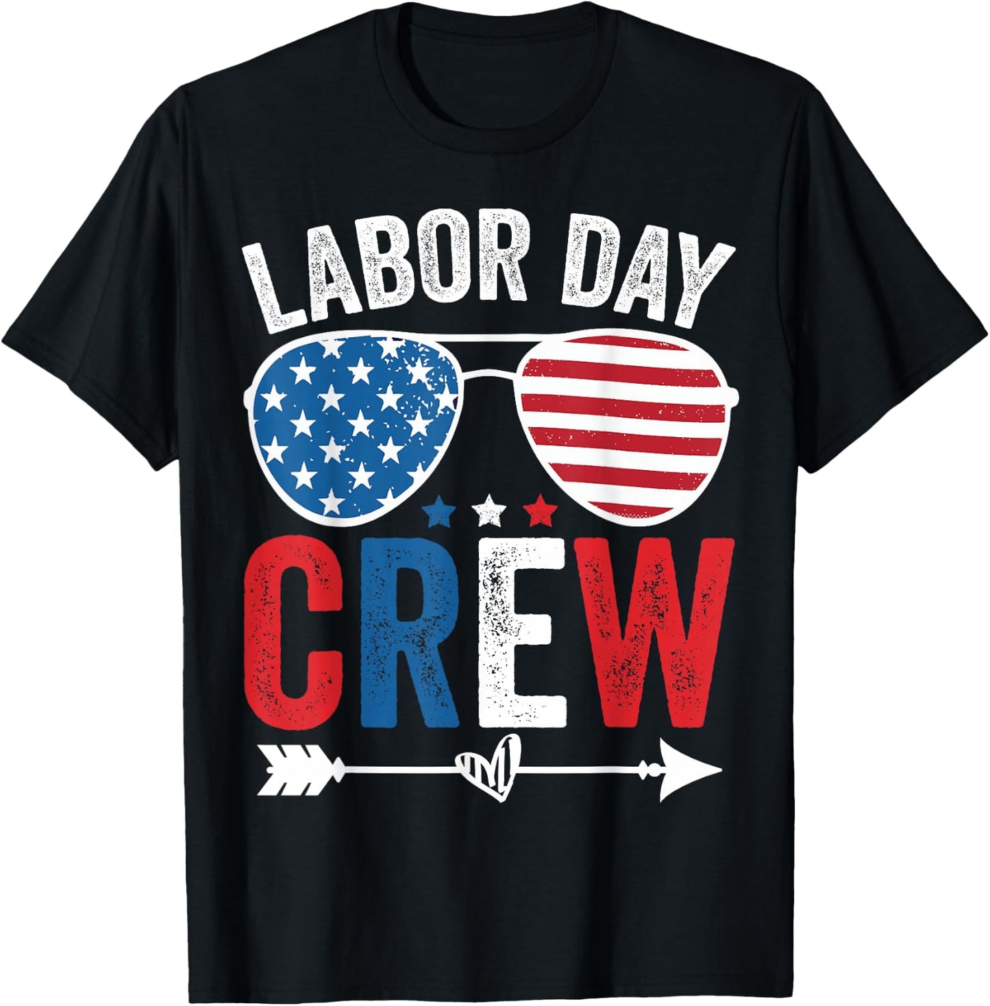 Happy Labor Day Crew Patriot Happy Labor Day T-Shirt - T-Shirt | Black