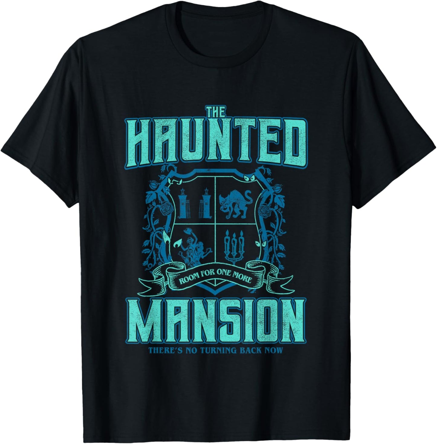 The Haunted Mansion Room For One More Collegiate Retro Logo T-Shirt - T-Shirt | Black