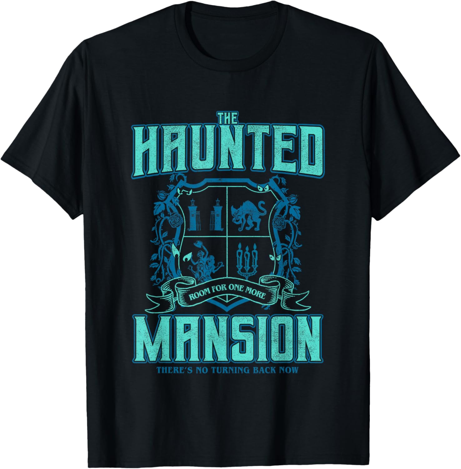 The Haunted Mansion Room For One More Collegiate Retro Logo T-Shirt - T-Shirt | Black