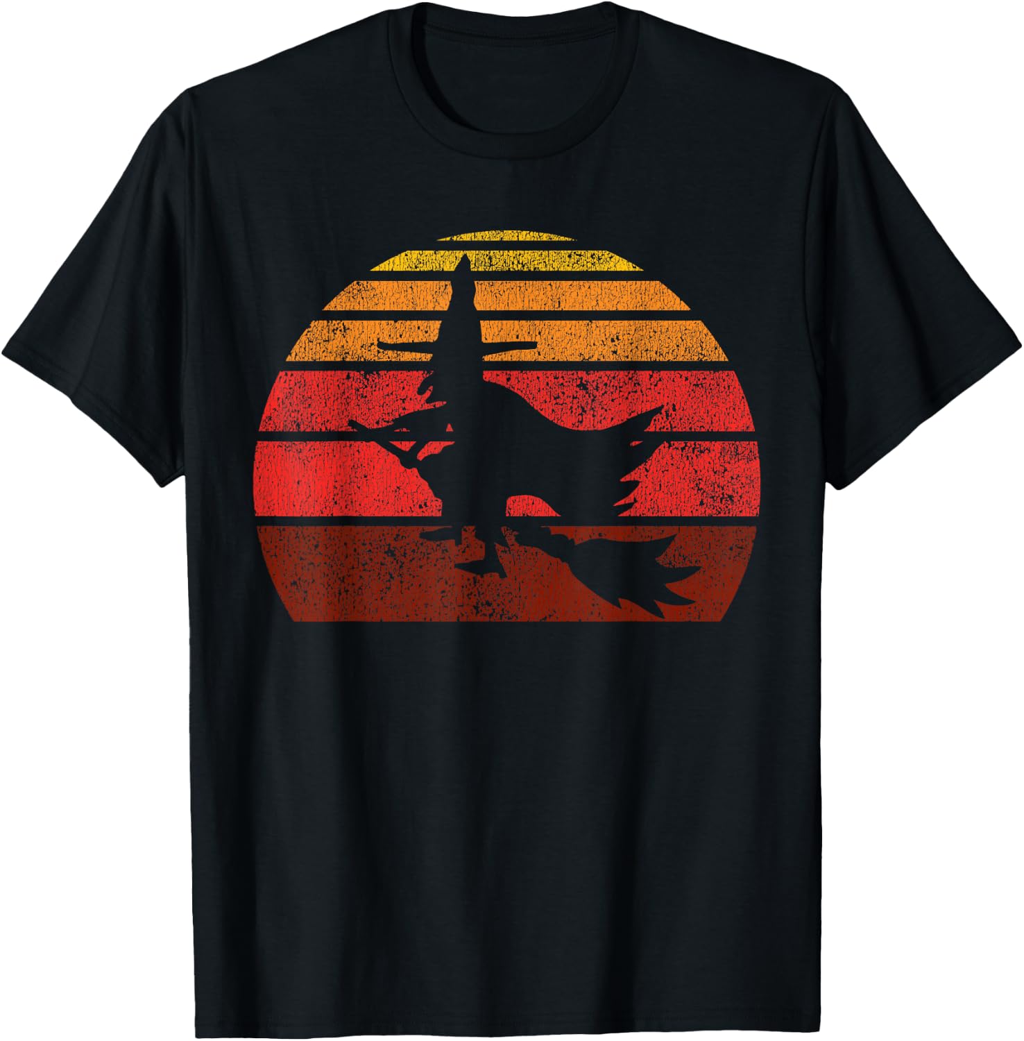 Vintage Halloween Witch Costume, Retro Style Gift Women Kids T-Shirt - T-Shirt | Black