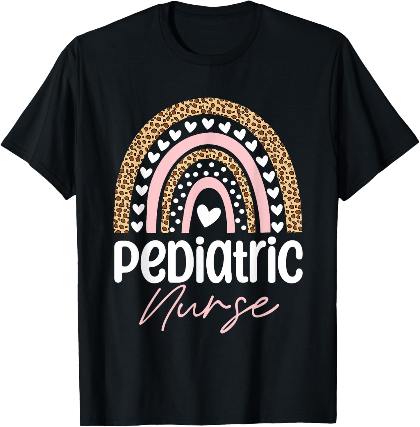 Pediatric Nurse PEDS Nursing Rainbow Appreciation Pediatric T-Shirt - T-Shirt | Black