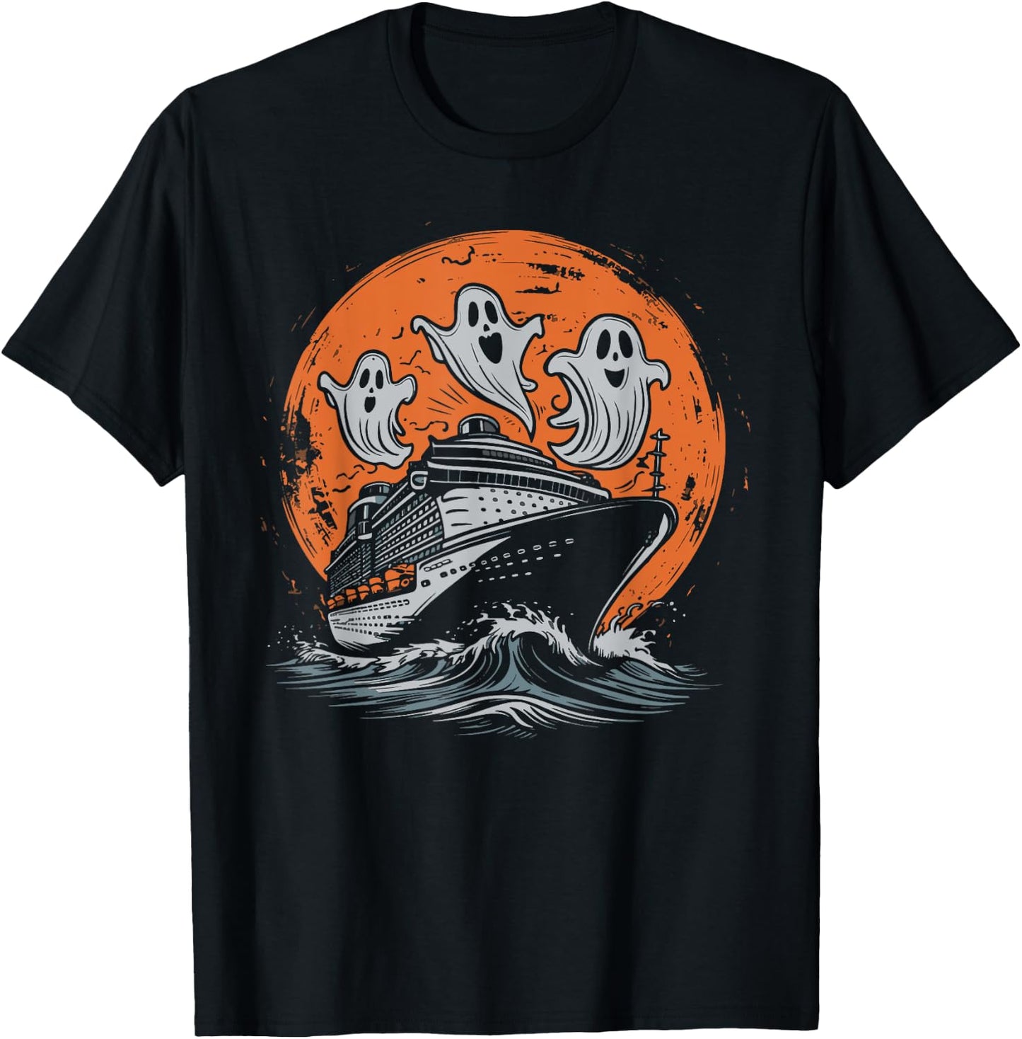 Cruise Ship, Costume, Vacation, Spooky T-Shirt - T-Shirt | Black