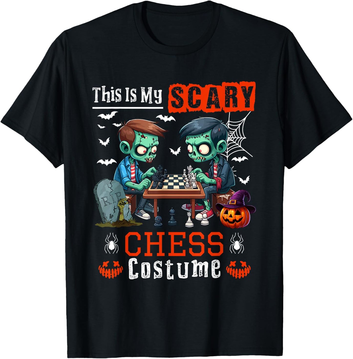 My Scary Chess Costume Horror Halloween Player Kids T-Shirt - T-Shirt | Black