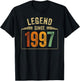 1997 Birthday Gifts Women Legend Since 1997 T-Shirt - T-Shirt | Black