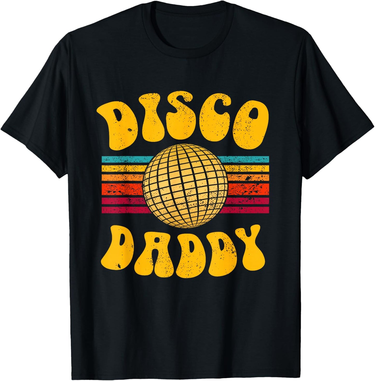 Disco Daddy Retro Matching 60's 70s Party Costume Dad T-Shirt - T-Shirt | Black