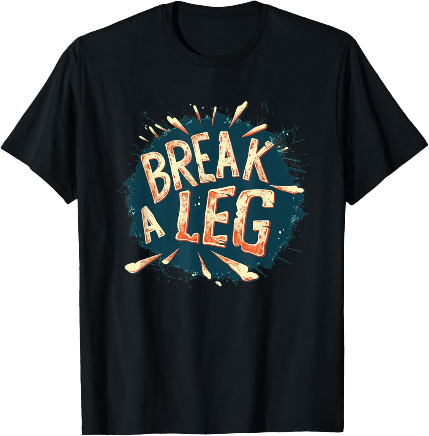 Funny Break a Leg Idiom Costume for Boys and Girls T-Shirt - T-Shirt | Black