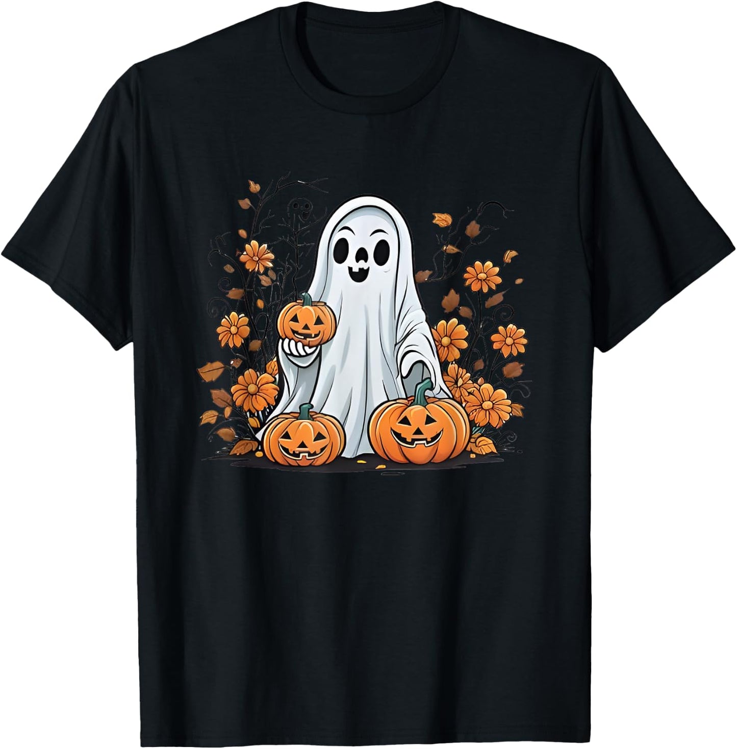 Halloween Ghost Funny Women T-Shirt - T-Shirt | Black