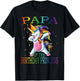 Papa Of The Birthday Princess Unicorn T-Shirt - T-Shirt | Black