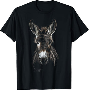 Donkey Animal Zoo Art Donkey T-Shirt - T-Shirt | Black