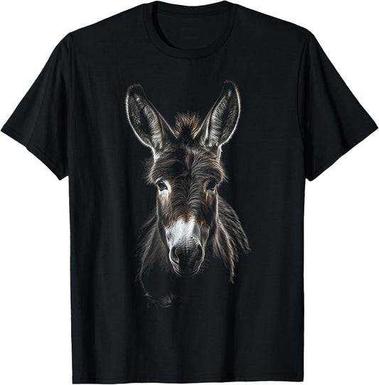 Donkey Animal Zoo Art Donkey T-Shirt - T-Shirt | Black