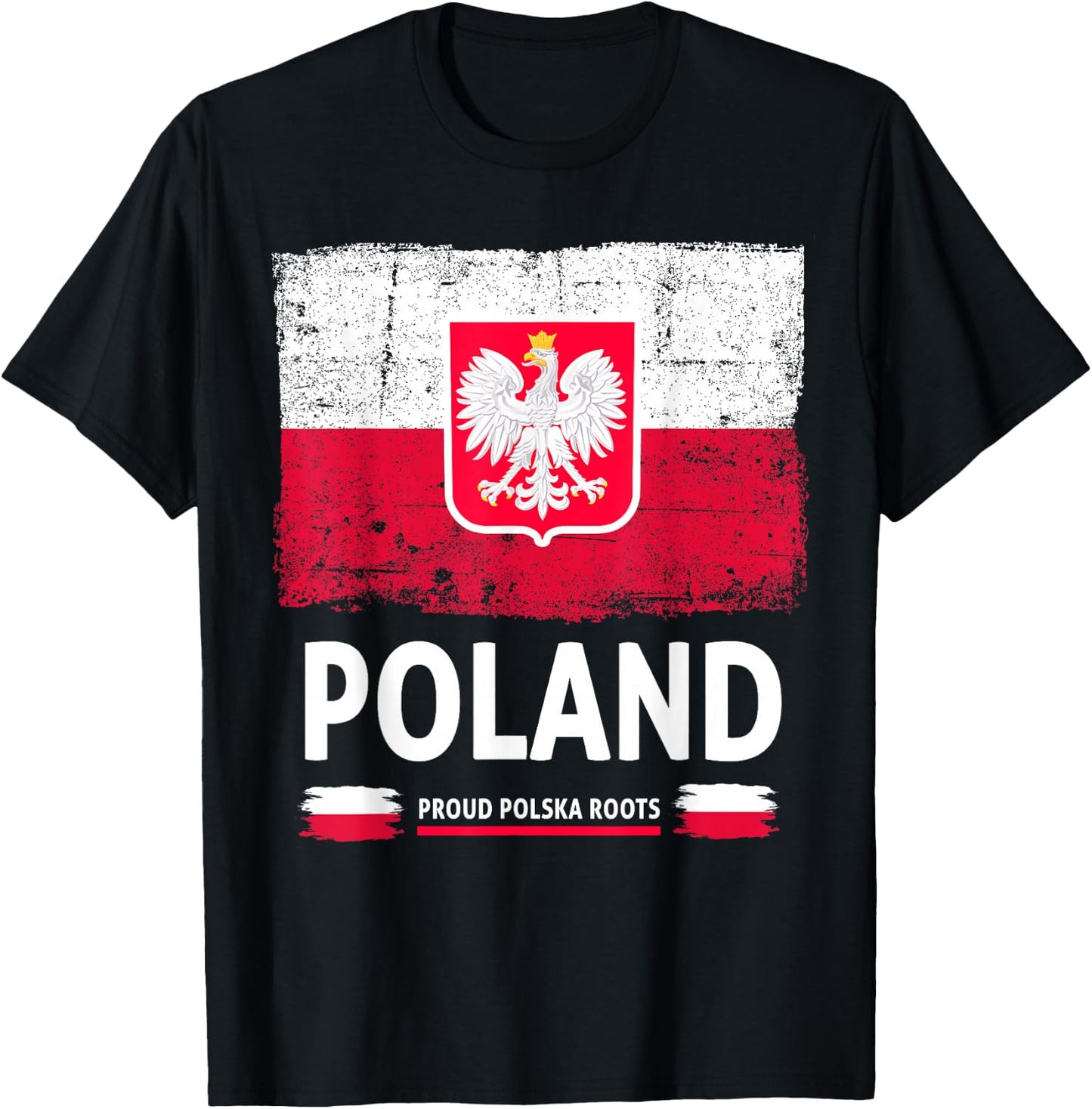 Polish Eagle Polska Flag Outfit Idea For Kids & Poland Flag T-Shirt - T-Shirt | Black