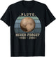 Vintage Never Forget Pluto, Retro Style Funny Space, Science T-Shirt - T-Shirt | Black