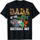 Dada of the Birthday Boy Zoo Bday Safari Celebration T-Shirt - T-Shirt | Black