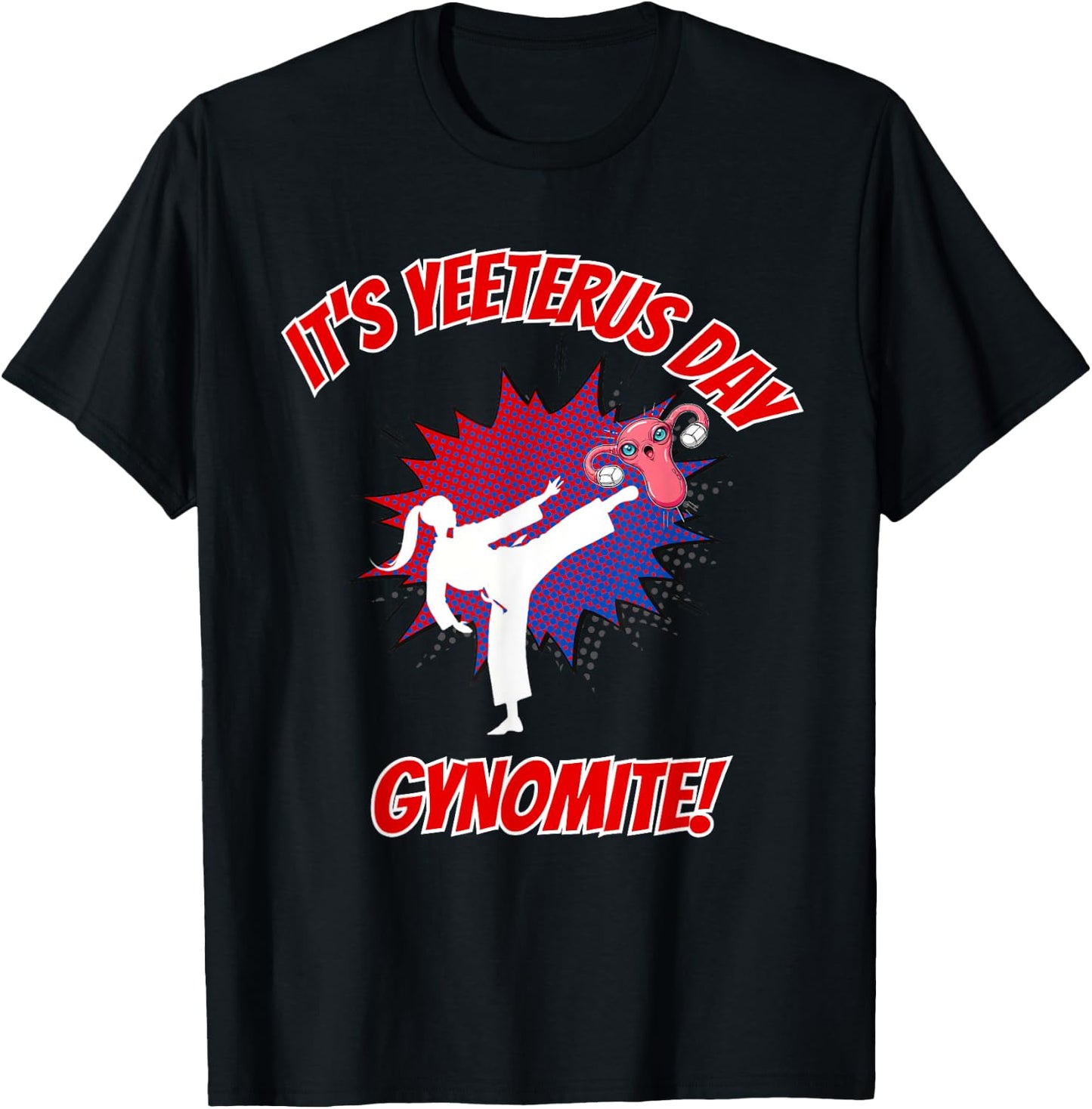 Hysterectomy Party Uterus Removal Yeeterus Yeet T-Shirt - T-Shirt | Black