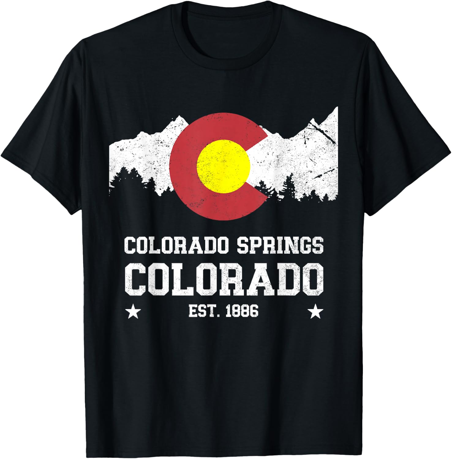Colorado Springs Colorado T-Shirt - T-Shirt | Black